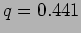 $ q=0.441$